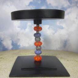 Artisan Lampwork Beaded Candle Holder Unique Home Accent