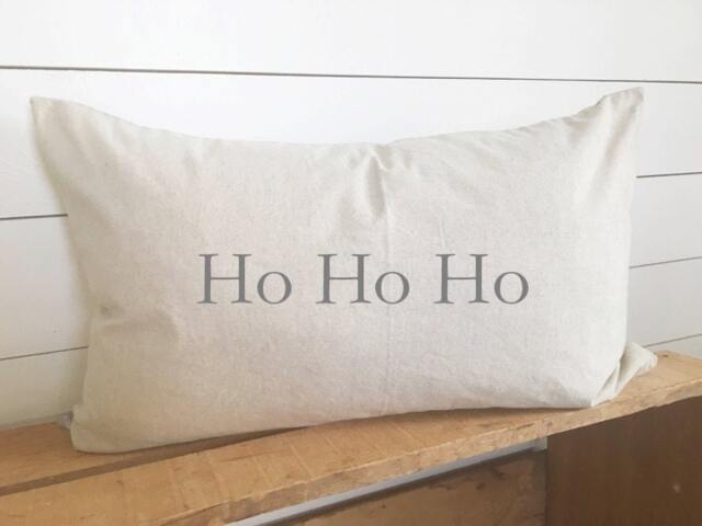Ho Christmas Kidney Pillow 16 X 26 ///Accent Throw Holiday Gift
