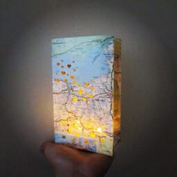 10 Map Luminary Bags, Travel Theme Decor, Made To Order, Art, Destination Wedding, Themed Party, Bon Voyage - thumbnail 3