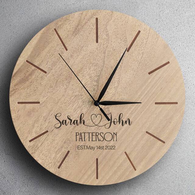Personalised Wall Clock, Customized Wall Decor Gift For Family - image 1