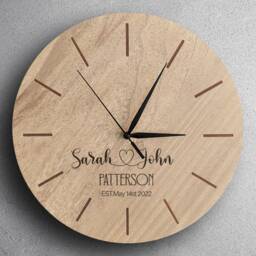 Personalised Wall Clock, Customized Wall Decor Gift For Family - thumbnail 1