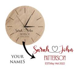 Personalised Wall Clock, Customized Wall Decor Gift For Family - thumbnail 3
