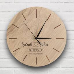 Personalised Wall Clock, Customized Wall Decor Gift For Family - thumbnail 2