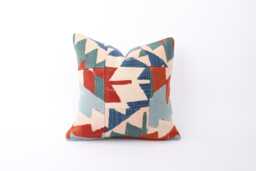 Handwoven Turkish Kilim Pillow Cover Boho Home Decor - 18x18 - thumbnail 1