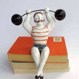 Circus Strongman Cs/01 -Statuetta in Maiolica - thumbnail 2