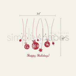Holiday Wall Decal - Ornaments Deluxe Happy Holidays - thumbnail 3