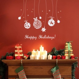 Holiday Wall Decal - Ornaments Deluxe Happy Holidays - thumbnail 2