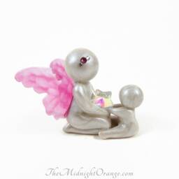 Angel Sibling Sculpture Memorial Keepsake, Custom Wing Colors - thumbnail 2