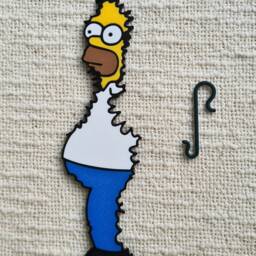 Homer Simpson Hanging Christmas Tree Decoration - The Simpsons Bush Meme Bauble High Quality Large 3D Print - thumbnail 3