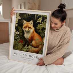 William Morris Print, Art, Exhibition Poster, Woodland Nursery Decor, Fox Gifts, Prints, Wall Art - thumbnail 2