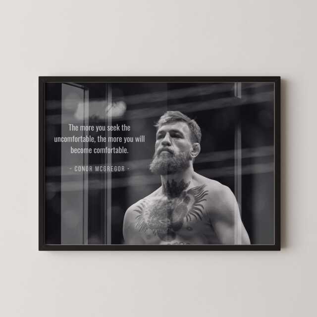 Conor Mcgregor Quote Art Motivational Canvas Print, Poster, Framed - image 1