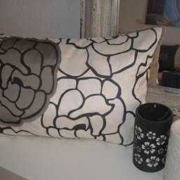 Cushion Cotton Silk 30 X 50 cm, Cushion Cover Gray, Cover, With Lace, Cushion - thumbnail 2