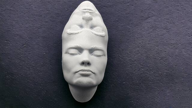 Conjoined Head Sculpture, Surrealist Wall Hanging, Abstract Home Decor - image 1