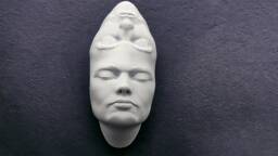 Conjoined Head Sculpture, Surrealist Wall Hanging, Abstract Home Decor - thumbnail 1