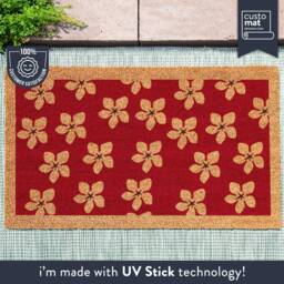 Tropical Flower Doormat Print - Cute With Plant Pattern Welcome Rug Custom Door Mat - thumbnail 1