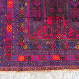 4x6'11 Ft Authentic Afghan Prayer Rug - Hand-Knotted Wool Carpet With Traditional Islamic Design High-Quality Daily Worship & Decor - thumbnail 4