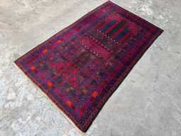 4x6'11 Ft Authentic Afghan Prayer Rug - Hand-Knotted Wool Carpet With Traditional Islamic Design High-Quality Daily Worship & Decor
