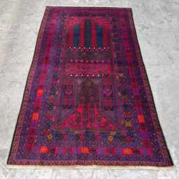 4x6'11 Ft Authentic Afghan Prayer Rug - Hand-Knotted Wool Carpet With Traditional Islamic Design High-Quality Daily Worship & Decor - thumbnail 2