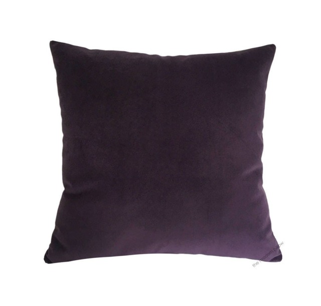 Purple Velvet Suede Decorative Throw Pillow Cover/Case Cushion 20x20 - image 1