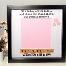 Daughter Personalised Frame - Birthday Photo Option Scrabble Art - thumbnail 3
