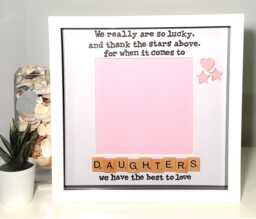 Daughter Personalised Frame - Birthday Photo Option Scrabble Art - thumbnail 1