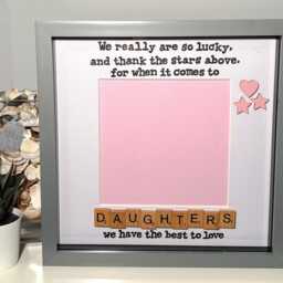 Daughter Personalised Frame - Birthday Photo Option Scrabble Art - thumbnail 2