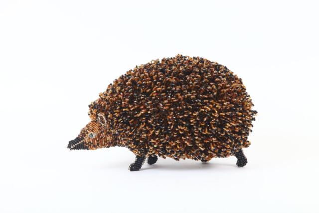 Hedgehog From The Wild At Art Limited Edition Collection. Handcrafted Bead-And-Wire African Animal Figurine - image 1