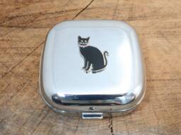 Good Luck Black Cat Quartz Alarm Clock Chrome Plated Metal Pop Up Birthday Gift 580 Ac