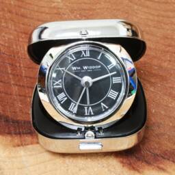 Good Luck Black Cat Quartz Alarm Clock Chrome Plated Metal Pop Up Birthday Gift 580 Ac - thumbnail 2