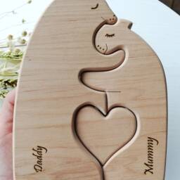 Personalized Gift Puzzle - Wooden Animals Gifts For Baby & Family Decor Room Personal Wooden Gifts Family Toy - thumbnail 2