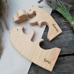 Personalized Gift Puzzle - Wooden Animals Gifts For Baby & Family Decor Room Personal Wooden Gifts Family Toy - thumbnail 4