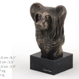 Chinese Crested, Dog Marble Statue, Limited Edition, Artdog. Made Of Cold Cast Bronze. Perfect Gift. Limited Edition - thumbnail 3
