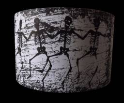 Halloween Lampshade, Dancing Skeletons, Grunge, Gothic, Halloween, By Fatta Da Mamma Free Gift - thumbnail 1