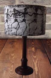 Halloween Lampshade, Dancing Skeletons, Grunge, Gothic, Halloween, By Fatta Da Mamma Free Gift - thumbnail 2