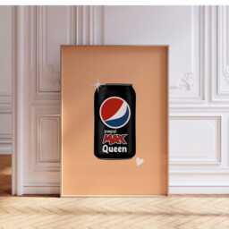 Pop Art Pepsi Max Queen Poster, Modern Wall Print, Retro Soda Can Decor, Colourful Kitchen Or Bar Artwork Gift, Lover Gift - thumbnail 3