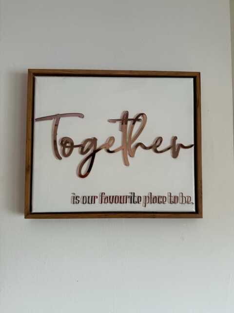 Together Is Our Favourite Place To Be , Hand Finished Framed Canvas Art - image 1