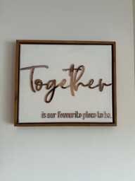 Together Is Our Favourite Place To Be , Hand Finished Framed Canvas Art - thumbnail 1