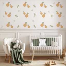 Lemon Wall Decals For Nursery Decor Fruit Stickers Citrus Neutral Baby Room - thumbnail 2