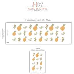 Lemon Wall Decals For Nursery Decor Fruit Stickers Citrus Neutral Baby Room - thumbnail 3