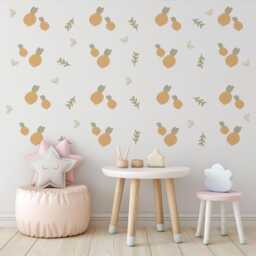 Lemon Wall Decals For Nursery Decor Fruit Stickers Citrus Neutral Baby Room - thumbnail 1