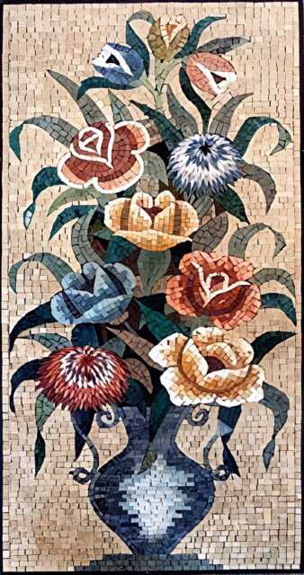 The Colorful Roses Arrangement Mosaic