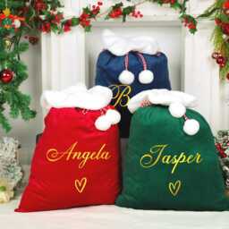 2025 Santa Bag With Name, Large Sack, Christmas Gift Bag, Christmas Stocking Bag, Holiday Gift Bag, Santa Bag, Gift For Kids - thumbnail 2