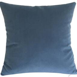 Ocean Blue Velvet Suede Decorative Throw Pillow Cover/Case Cushion 20x20 - thumbnail 2