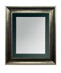 Scandi Crosshatch Photo Picture Frame With Dark Green Mount, Poster Frame, Art Frames - thumbnail 1