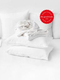 White Linen Sheet Set Queen King Bed Sheets Bedding