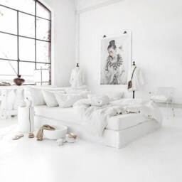 White Linen Sheet Set Queen King Bed Sheets Bedding - thumbnail 2