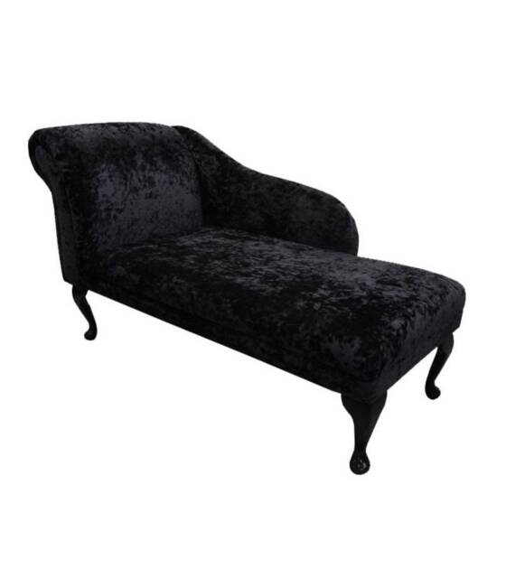 Handmade Black Crush Chaise Longue - image 1