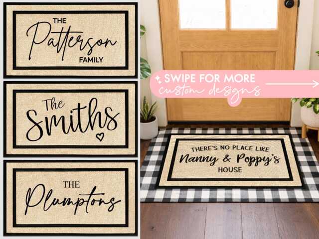 Personalised Family Welcome Doormat, Heavy Duty Outdoor Name Mat - image 1
