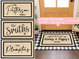 Personalised Family Welcome Doormat, Heavy Duty Outdoor Name Mat - thumbnail 1