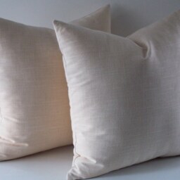 Set Of 2 Natural Linen Throw Pillow Covers 18 Inch Decorative Pillows - thumbnail 2